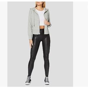 Spanx Faux Leather Moto Leggings Black size small